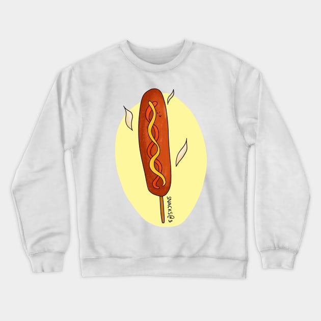 Hot sausage on stick Crewneck Sweatshirt by Snacks At 3